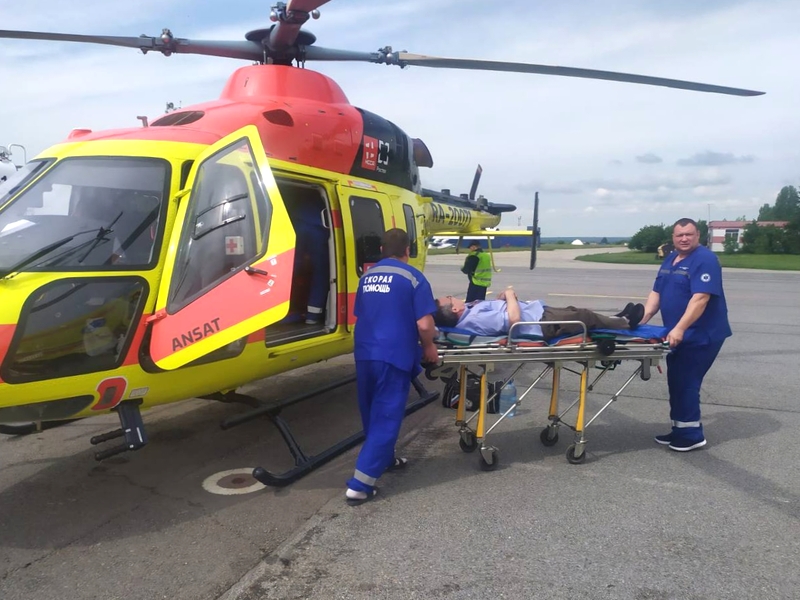 Вертолет санавиации доставил из Кузнецка в Пензу пациента с инфарктом миокарда