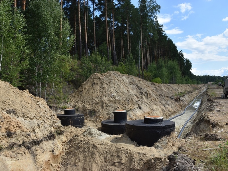 Строительство сетей водоотведения в Лесном завершено на 70%