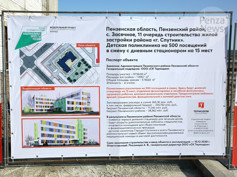 Строительство детской поликлиники в «Спутнике» планируется завершить к 15 декабря